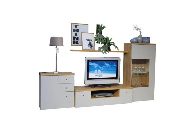 hülsta Anbauschrank Wohnwand Now Time Abdeckplatte Und Bord Eiche Natur Türen Lack von hülsta