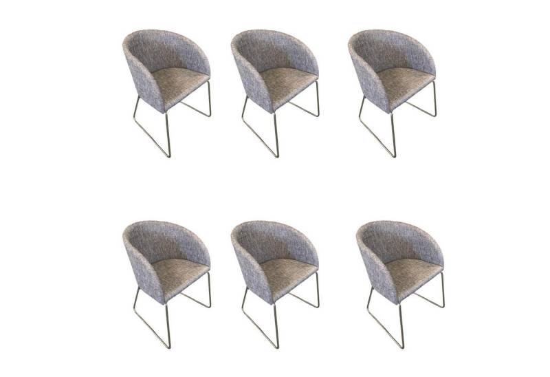 hülsta Essgruppe 6er Set Stuhl Now Dining S19 1 Strukturstoff S010 Taupe Grau von hülsta
