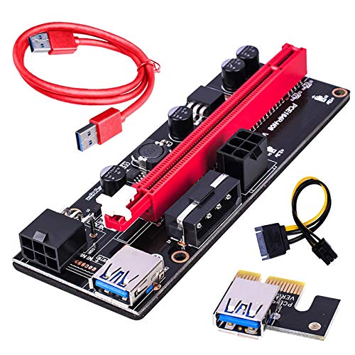 PCI-E 1x auf 16 x Powered Riser Karte Mining/Rendering-Kit Graphic Vertikale Mini Halterung Bracket Computerzubehör Connector Motherboard Bitcoin Kryptowährungen von huelufi