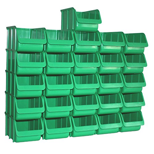 26 Profi Lager-Sichtboxen PP Größe 3 in Farbe Grün von hünersdorff