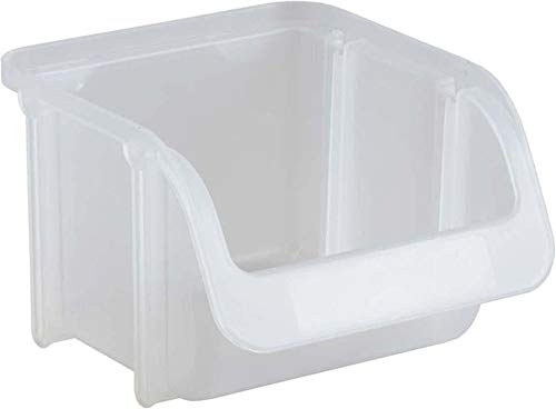 hünersdorff 671700 Lagersichtbox (B x H x T) 115 x 100 x 75mm Transparent Größe 1, 3 Stück von hünersdorff