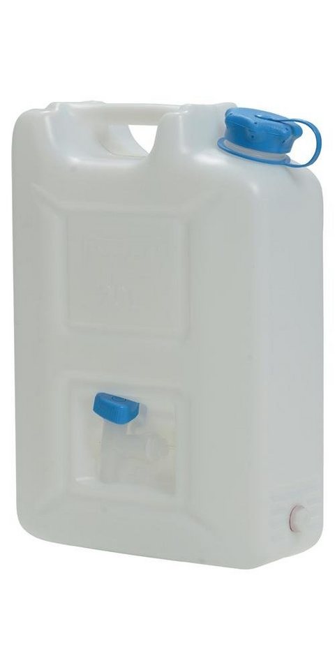 hünersdorff Aufbewahrungsbox Wasserkanister 22 l HD-PE stapelbar, mit Auslaufhahn H495xB350xT165mm von hünersdorff