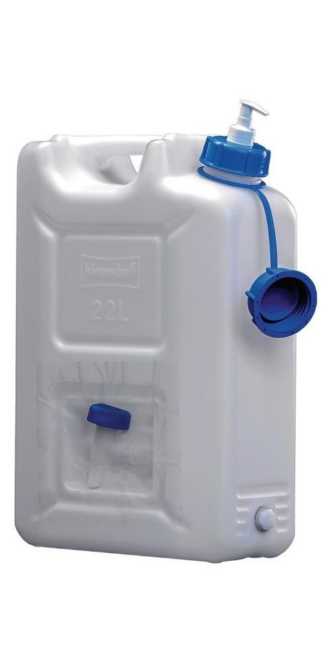 hünersdorff Aufbewahrungsbox Wasserkanister 22 l HDPE mit Ablasshahn + Pumpspender H495x165xT350mm von hünersdorff