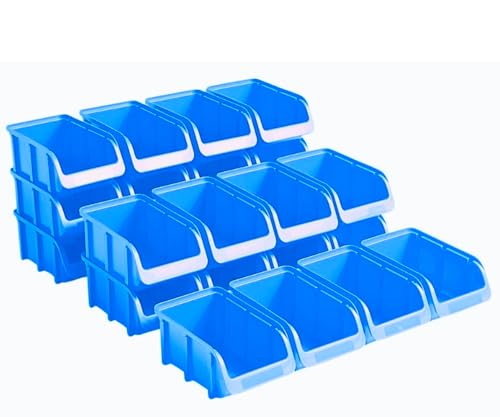 hünersdorff Aufbewahrungsboxen, Größe 2, Polystyrol, hohe Formstabilität und Belastbarkeit, 24 Stück, blau von hünersdorff