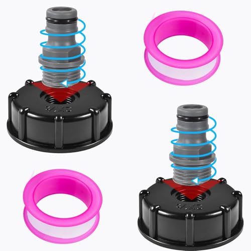 1/2 Zoll Innengewinde,S60x6 IBC Adapterdeckel, Flüssigkeitslagerdeckel Adapter, Tankanschluss Kunststoffkappe Innengewinde Anschluss Zubehör für Tank von hufhnwso