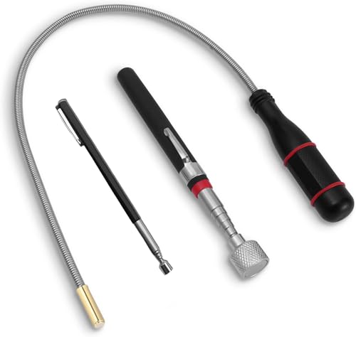3 Stück Magnet Stift Teleskop，Teleskopmagnet Stabmagnet Extra Stark，Stabmagnet Teleskopstab，Flexible Rmagnetheber Greifer (1.5LB 3LB 5LB) von hufhnwso