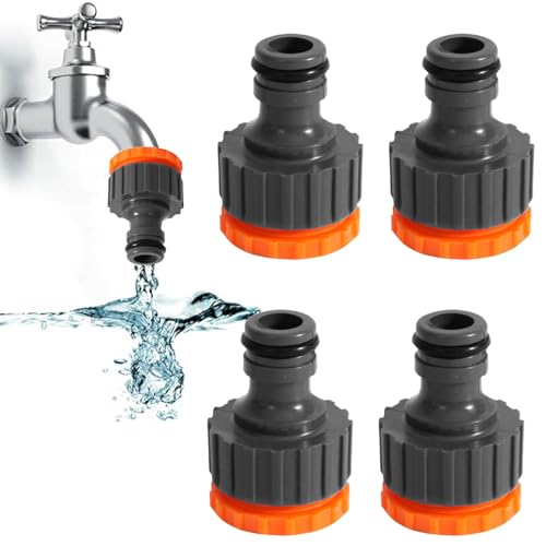 4pcs Gardena Anschluss 1/2 Zoll Hahnverbinder 3/4 Zoll,Kunststoff Adapter Kupplung Schlauchanschluss Set, 2-In-1 Schlauchanschluss Set Für Wasserhahn schlauch Anschluss von hufhnwso