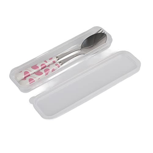 huhushop Edelstahl Kinderbesteck Set Gabel Löffel Küche Besteck Geschirr Utensil Set mit Box Not Bend und Rostfreie Polierung(rosa) von huhushop