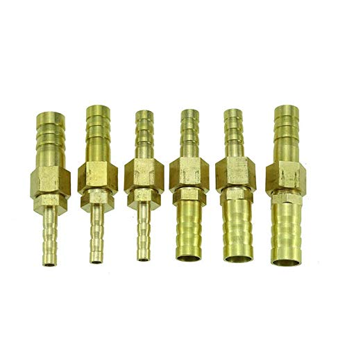 Messing Gerade Schlauch Fitting Reduzieren Barb Connector Gas Barb Splicer Barb Fitting,16 mm x 6 mm von huicouldtool