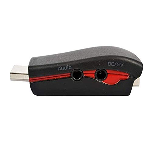 huicouldtool 1080p hdmi stecker auf buchse vga Adapter stecker konverter mit Audio Kabel USB Power Kabel für Laptop pc tv für Xbox 360 für ps4,Black von huicouldtool