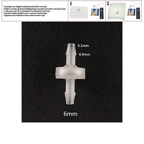 huicouldtool 5 Stücke 3mm-12mm Mini Kunststoff Einweg Rückflussverhinderer Rückschlagventil Für Öl Wasser Rohr,6mm von huicouldtool