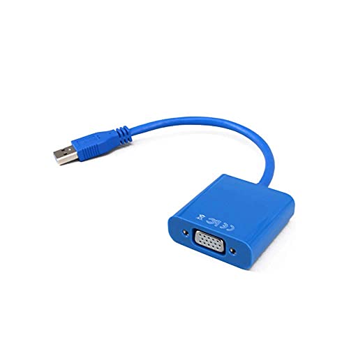 huicouldtool USB3.0 zu VGA Video Grafik Konverter Card Display Externes Kabel 1080P Anschlüsse Adapter für PC Laptop,Blue,≤0.5m von huicouldtool