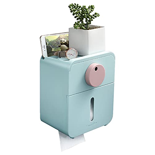 Tissue Rollenhalter F r Wc Papierhandtuchspender Wandmontage WC-Rollenhalter Toilettenpapierhalter Automatische Papierhandtuchspender Blau,One Size von huihuijia