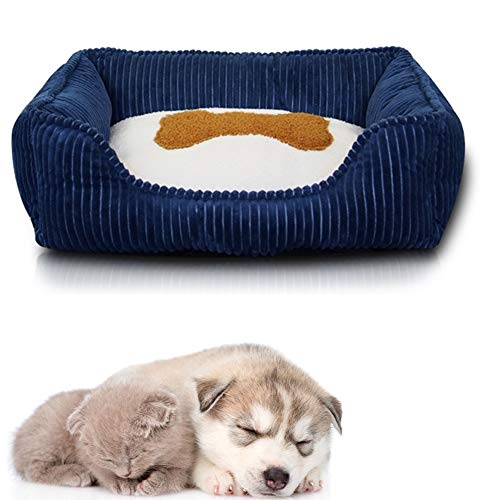 huihuijia HundeköRbchen Hundesofa Hundebetten Haustierbett OrthopäDisches Hundebett Hundebett Flauschig HundeköRbchen MittelgroßE Hunde for Indoors Outdoors Blue,Small von huihuijia