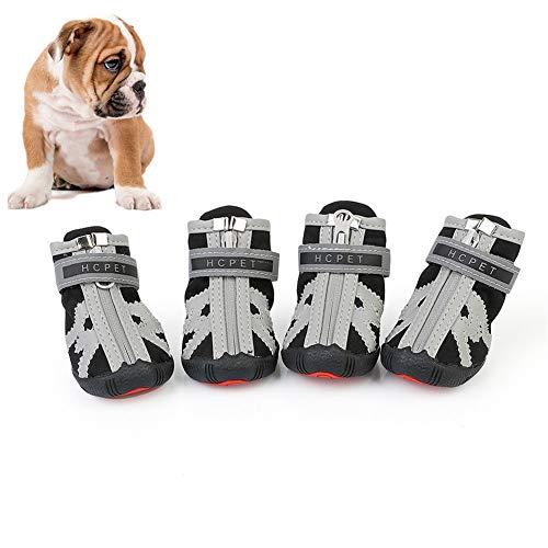 huihuijia Pfotenschutz Für Hunde Wasserdicht Hundestiefel Hundeschuhe rutschfest Haustierstiefel Hundepfotenschutz Hundeschuhe Hundeschuhe für kleine Hunde Black,xs/1 von huihuijia