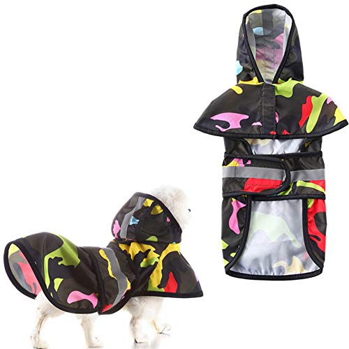 huihuijia Regenmantel Für Hunde Wasserdicht Regenjacke Hund Hundemäntel wasserdicht und warm Welpenregenmantel Hundemäntel für mittlere Hunde Wasserdicht Colored,Medium von huihuijia