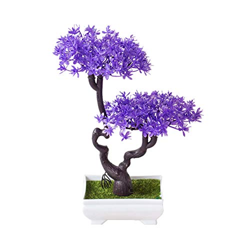 huihuijia Simulation Topfpflanze Simulation Blume Kunststoff Pflanze Bonsai Mode Desktop Dekoration Heimtextilien Home Purple von huihuijia