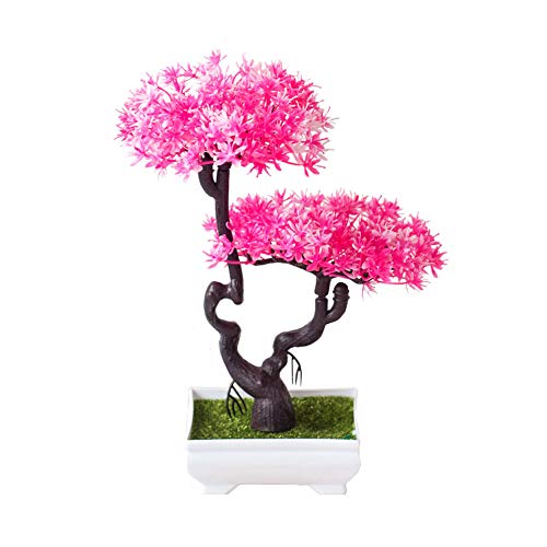 huihuijia Simulation Topfpflanze Simulation Blume Kunststoff Pflanze Bonsai Mode Desktop Dekoration Heimtextilien Home pink von huihuijia