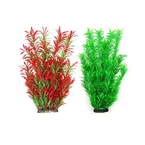 huihuijia Wasserpest Farn KüNstlich Aquarium Pflanzen KüNstlich Artificial Aquarium Plants Kunstpflanze Groß Fake Pflanzen for Plastic Plants Decoration Aquarium 2pcs von huihuijia