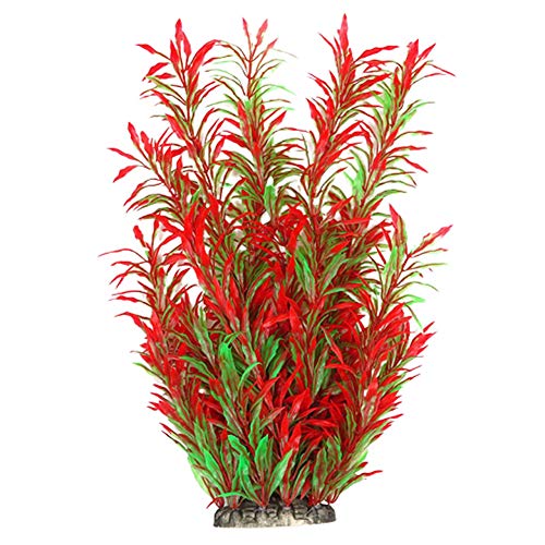 huihuijia Wasserpest Farn KüNstlich Aquarium Pflanzen KüNstlich Artificial Aquarium Plants Kunstpflanze Groß Fake Pflanzen for Plastic Plants Decoration Aquarium red von huihuijia