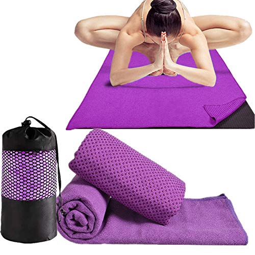 huihuijia Yogamatte, für Sport, Handtuch, Yoga, Handtücher, Fitness, Handtuch, rutschfest, Yoga-Handtuch, Violett von huihuijia