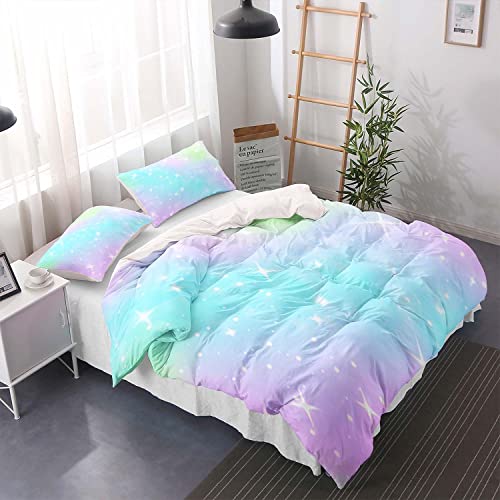 huitutu Glitzernde Stern-Bettwäsche-Set 155x220cm Glitzernder Stern Farbverlauf Buntes Sternmuster Mikrofaser Bettbezug Jungen Mädchen Stern Bettwäsche und 1 Kissenbezug 80x80cm huitutu Glitzernde Stern-Bettwäsche-Set 155x220cm Glitzernder Stern Farbverlauf Buntes Sternmuster Mikrofaser Bettbezug Jungen Mädchen Stern Bettwäsche und 1 Kissenbezug 80x80cm von huitutu