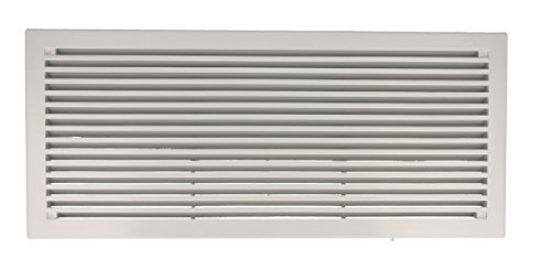 Lüftungsgitter Türlüftung aus Kunststoff in verschiedenen Farben - 290 x 125 mm (lichtgrau) von hujo