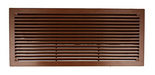 Lüftungsgitter Türlüftung aus Kunststoff in verschiedenen Farben - 290 x 125 mm (nußbaum) von Hoju