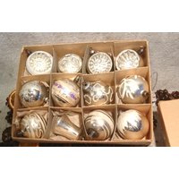 Antiker Konvolut, Mit 4 Reflex Und Runden Christbaumkugeln.lauscha, Gablonz.wunderschöne Unikate.12Kugeln, 1930Er Jahre. Aus Dem Jugendstil von huldazart