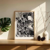 Abstract Radiohead Poster - Moody Indie Music Wall Decor von hundarnim