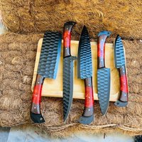 Wunderschönes Handgefertigtes Kochmesser-Set, 5Er-Set, Bestes Geschenk Zum Verschenken von huntingkniveshub