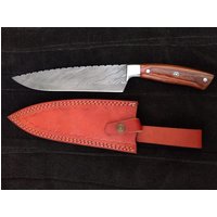 Wunderschönes Handgemachtes Kochmesser, Damaststahl Custom Küchenmesser, Weihnachtsgeschenk von huntingkniveshub