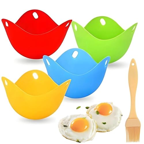 huoanpo 4-Teiliges Set Pochierteier-Form Mit Ölpinsel – für Mikrowelle & Herd-Poached-Egg-Maker | Perfekter Eierpochierer Für Köstliche Pochierte Eier huoanpo 4-Teiliges Set Pochierteier-Form Mit Ölpinsel – für Mikrowelle & Herd-Poached-Egg-Maker | Perfekter Eierpochierer Für Köstliche Pochierte Eier von huoanpo