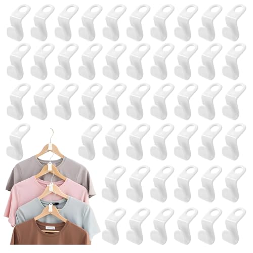 Huoflame 50 Stück Kleiderbügel Verbindungshaken - Platzsparende Kleiderbügel Haken - Multifunktionale Kleiderbügelverbinder für Kleiderschrank Organizer - Ordentliche Aufbewahrung von Kleidung & Acce Huoflame 50 Stück Kleiderbügel Verbindungshaken - Platzsparende Kleiderbügel Haken - Multifunktionale Kleiderbügelverbinder für Kleiderschrank Organizer - Ordentliche Aufbewahrung von Kleidung & Acce von huoflame