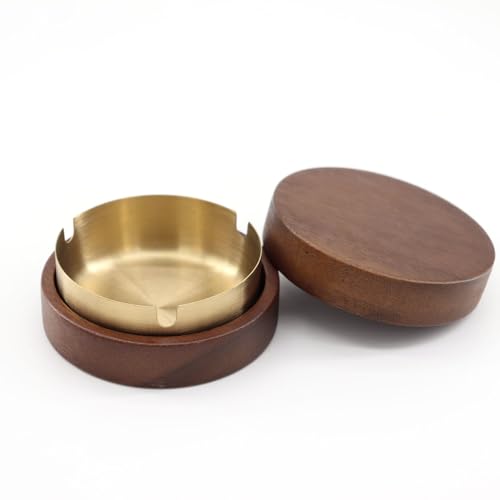 Huoflame Aschenbecher mit Deckel – Edelstahl & Buchenholz – Geruchsdichter Aschenbecher für Zuhause, Büro, Balkon – Windgeschützt, Leicht zu Reinigen, Elegantes Nordisches Design, Goldfarbener Einsat Huoflame Aschenbecher mit Deckel – Edelstahl & Buchenholz – Geruchsdichter Aschenbecher für Zuhause, Büro, Balkon – Windgeschützt, Leicht zu Reinigen, Elegantes Nordisches Design, Goldfarbener Einsat von huoflame