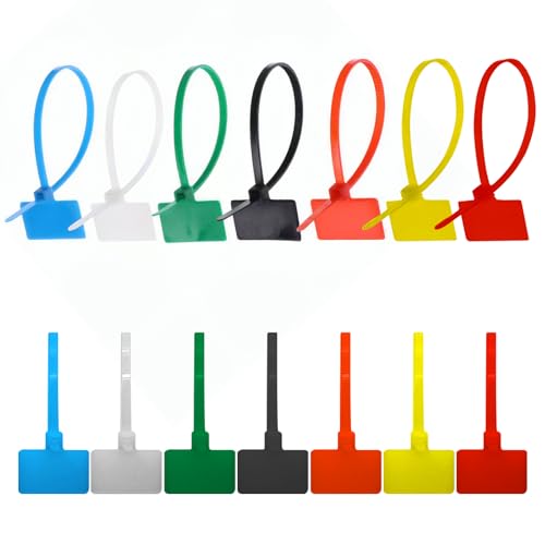 Huotflame Kabelbeschriftung Kabelbinder 150mm - 100 Stück farbige Nylon Kabelbinder mit Etikett für einfache Kabelorganisation, Beschriftung & Identifizierung - Selbstsichernde wiederverwendbare Nylon Huotflame Kabelbeschriftung Kabelbinder 150mm - 100 Stück farbige Nylon Kabelbinder mit Etikett für einfache Kabelorganisation, Beschriftung & Identifizierung - Selbstsichernde wiederverwendbare Nylon von huoflame