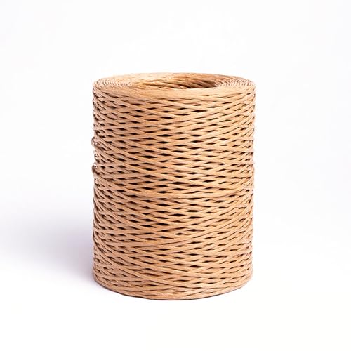 Huotflame Naturfarbener Eisendraht mit Papiermantel – Reißfester 2mm x 200m Basteldraht für Blumenstiele, DIY-Projekte, kreative Geschenkverpackung, Floristik & Gartenarbeit von huoflame