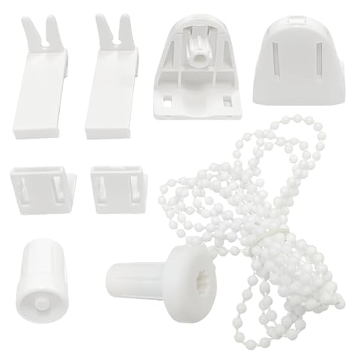 Huotflame Rollo Halterung Fenster 17mm Ohne Bohren - Verdunklungsrollo Klemmfix Zubehör Set für Rollos & Jalousien – 1 Set Fensterrollo Halter POM Kunststoff mit Kugelkette – Fenster Rollos Huotflame Rollo Halterung Fenster 17mm Ohne Bohren - Verdunklungsrollo Klemmfix Zubehör Set für Rollos & Jalousien – 1 Set Fensterrollo Halter POM Kunststoff mit Kugelkette – Fenster Rollos von huoflame
