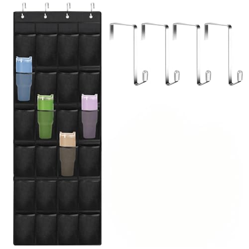 Wasserflaschen-Organizer für Stanley-Becher – Getränkehalter mit 24 Taschen zum Aufhängen über der Tür, mit Netztaschen, faltbare Aufbewahrungstasche für Trinkbecher, 850 ml, 1134 ml, Tassen-Organizer Wasserflaschen-Organizer für Stanley-Becher – Getränkehalter mit 24 Taschen zum Aufhängen über der Tür, mit Netztaschen, faltbare Aufbewahrungstasche für Trinkbecher, 850 ml, 1134 ml, Tassen-Organizer von hurifeng