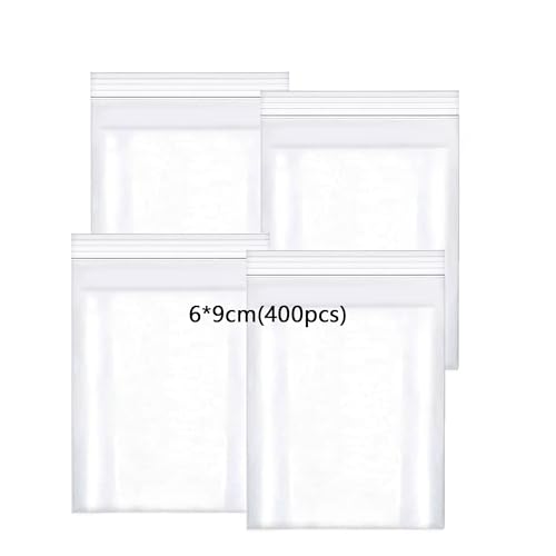 huruirui 400Stück 6x9cm Druckverschlussbeutel,zip beutel Wiederverschließbare Durchsichtige Plastikbeutel Klein Verschlussbeutel Zipper Beutel Set Kleine Beutel Wasserdichter 100μm von huruirui