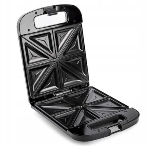 Huslog Elektrischer Sandwichtoaster XXL für 4 Sandwiches, 1400 W, Schwarz von huslog