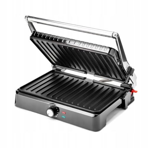 Huslog Kompactgrill ELEKTROGRILL, TEMPERATURREGELUNG, AUSKLAPPBAR, TOASTER, LEISTUNGSSTARK, 2200W von huslog