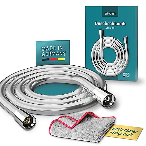 husman Duschschlauch Chrom 1,60 m | Made in Germany | Verdrehschutz | Kunststoff Brauseschlauch mit Chromoberfläche Metalloptik | elastisch flexibel kompatibel mit hansgrohe Duschkopf husman Duschschlauch Chrom 1,60 m | Made in Germany | Verdrehschutz | Kunststoff Brauseschlauch mit Chromoberfläche Metalloptik | elastisch flexibel kompatibel mit hansgrohe Duschkopf von husman
