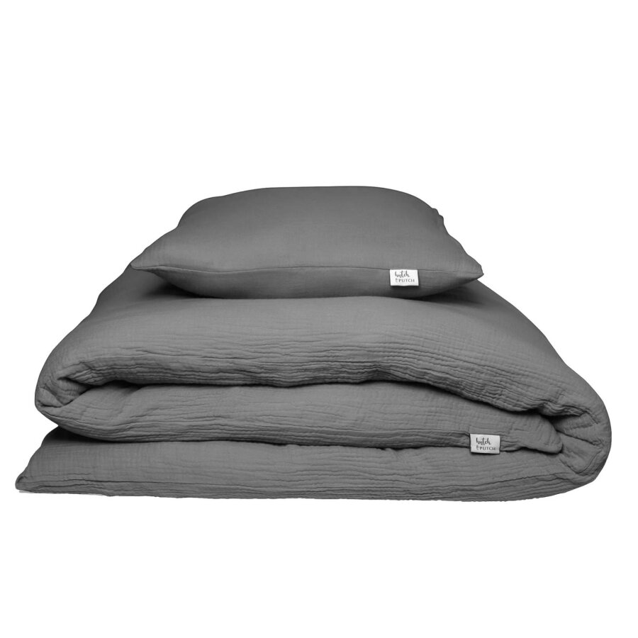 hutch & PUTCH Bettwäsche 135x200cm "Musselin" besonders weich anthrazit hutch & PUTCH Bettwäsche 135x200cm "Musselin" besonders weich anthrazit von hutch & PUTCH