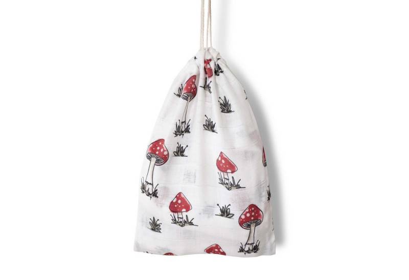 hutch&putch Spucktuch 2er Set Mulltuch 60x60cm im Stoffbeutel • aus 100% Bio-Baumwolle, (2er Set, 3-tlg), Geschenk zur Geburt • Schnuffeltuch Spucktuch Mullwindel Kuscheltuch von hutch&putch