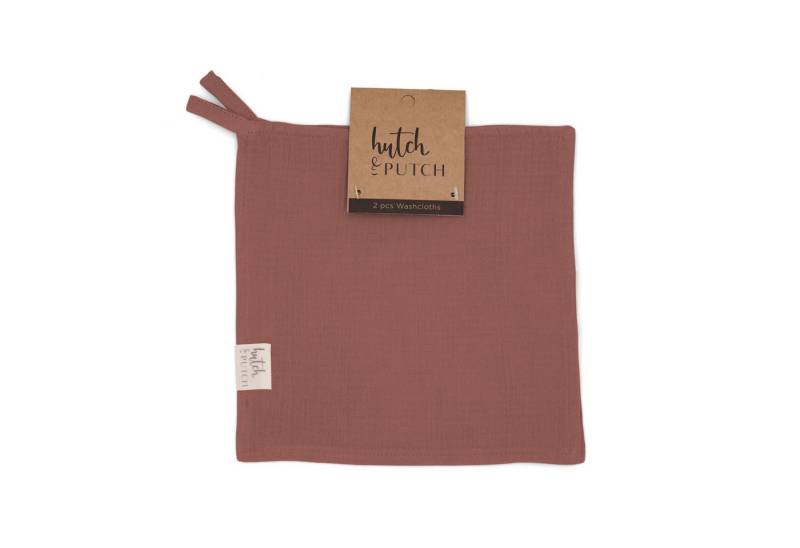 hutch&putch Waschlappen Musselin Waschlappen 2er Set - Baby Waschtuch - aus 100% Bio Baumwolle, (praktisches 2er Set, 2-St), Kuschelweich, Saugfähig und Schnelltrocknend von hutch&putch