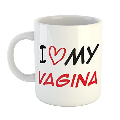 huuraa Kaffeetasse I love my Vagina Geschenk Idee Keramik 330ml Kaffee-Becher mit Spruch von huuraa