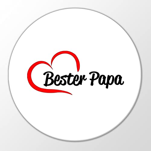 Huuraa Magnet Bester Papa Herz Kühlschrankmagnet 59mm mit Motiv für den tollsten Vater Geschenk Idee für Freunde und Familie von huuraa