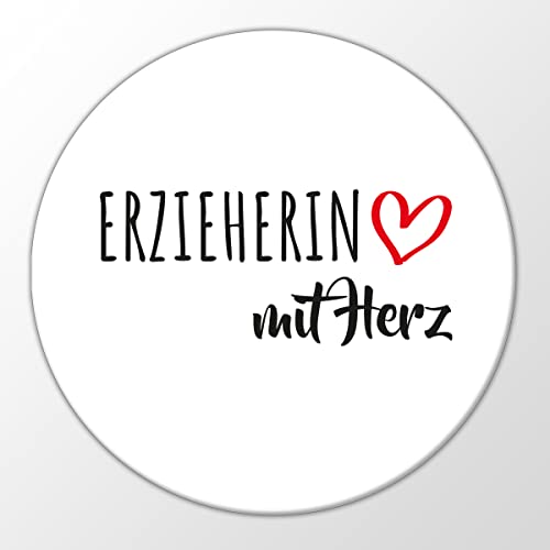 Huuraa Magnet Erzieherin mit Herz Kühlschrankmagnet 59mm mit Motiv für die tollsten Menschen Geschenk Idee für Freunde und Familie von huuraa