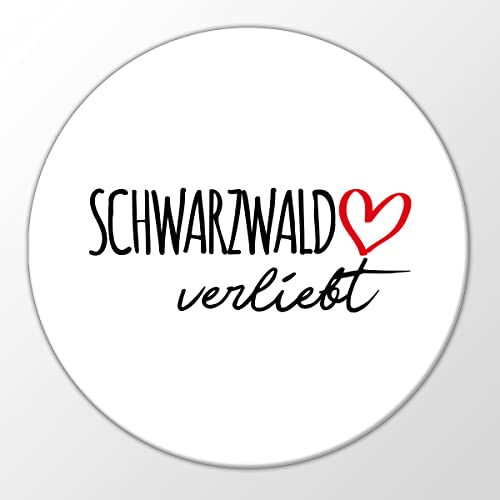 Huuraa Magnet Schwarzwald verliebt Kühlschrankmagnet 59mm mit Namen deiner lieblings Region Geschenk Idee für Freunde und Familie von huuraa